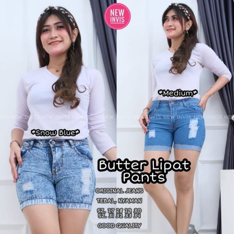 Celana jeans pendek wanita Hotpant jeans sobek wanita