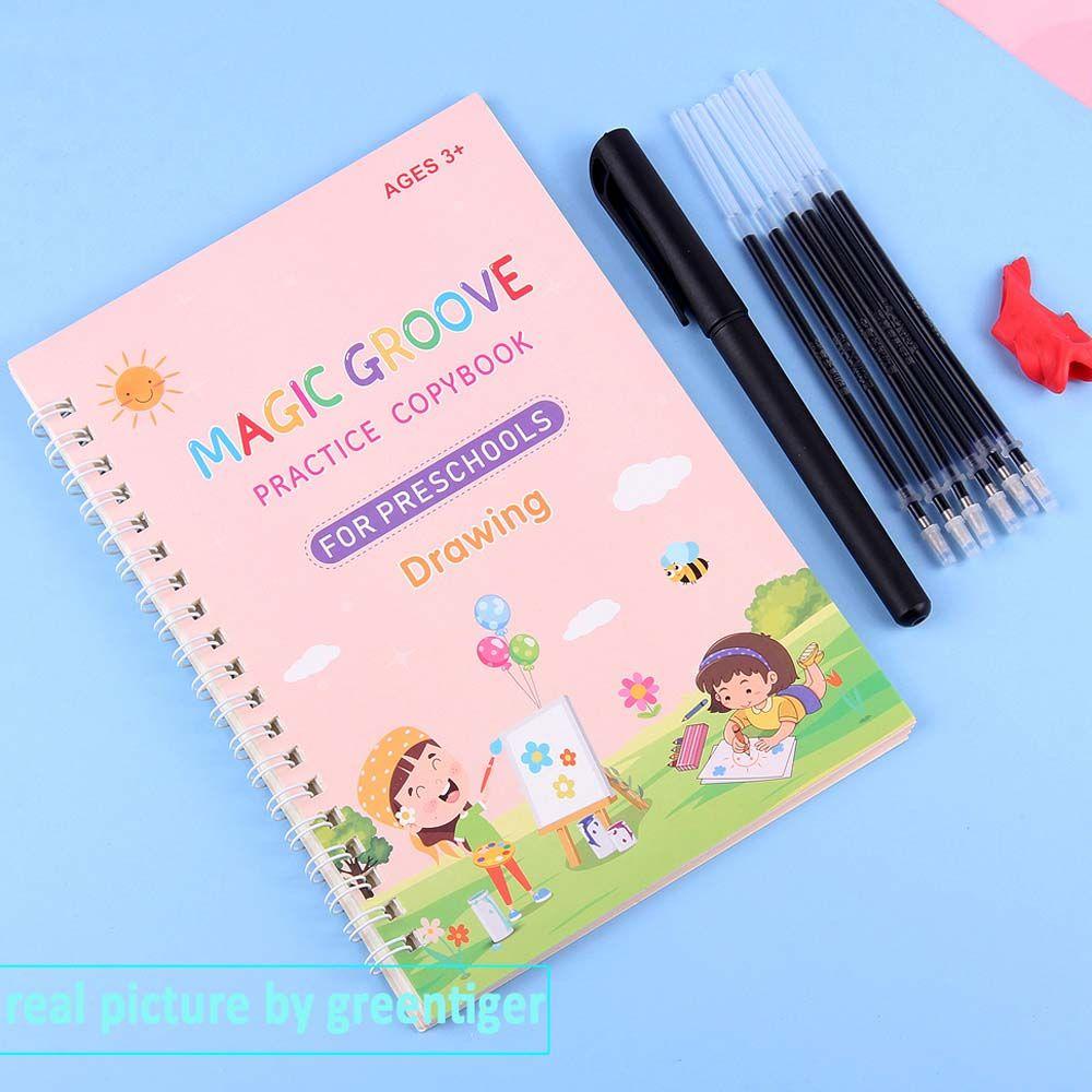 Lanfy Kids English Copybook Montessori Tulisan Inggris Menggambar Latihan Bahasa Inggris Gratis Lap Matematika Stiker Tulisan Inggris