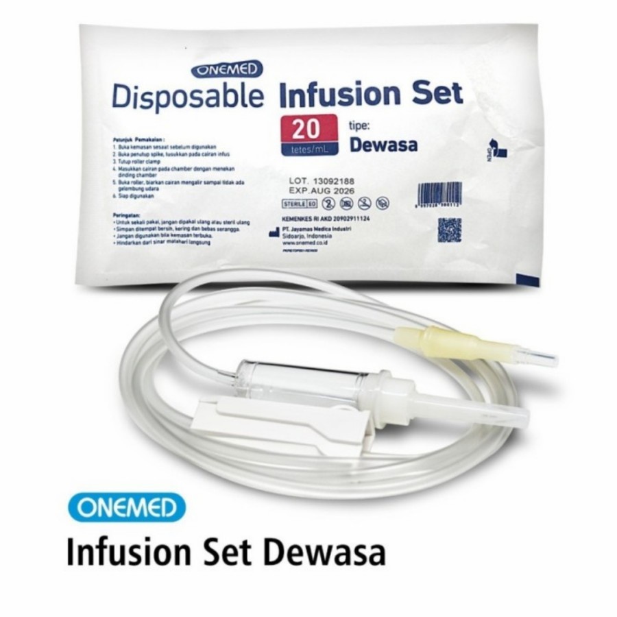 INFUS SET DEWASA ONE MED - INFUSET DEWASA ONEMED - SELANG INFUS DEWASA