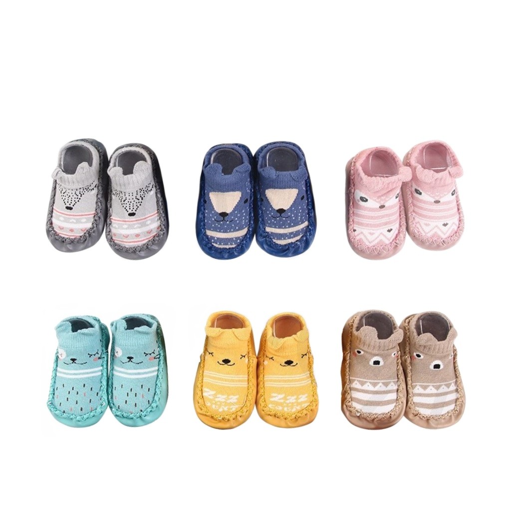 MOGYMOGY KS03 Sepatu Bayi Anti Slip Motif Sepatu Anak Karakter Baby Pattern Moccasins