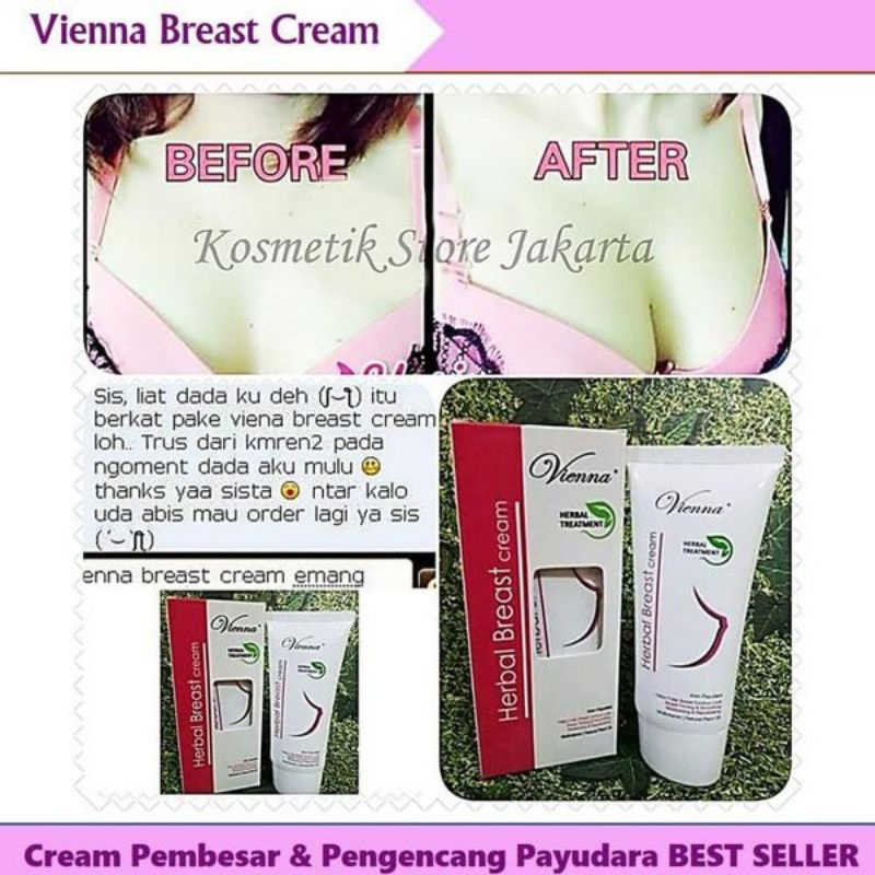 [bisa COD ]~ PENGENCANG PAYUDARA BPOM VIENNA BREAST CREAM SACHET 30ML