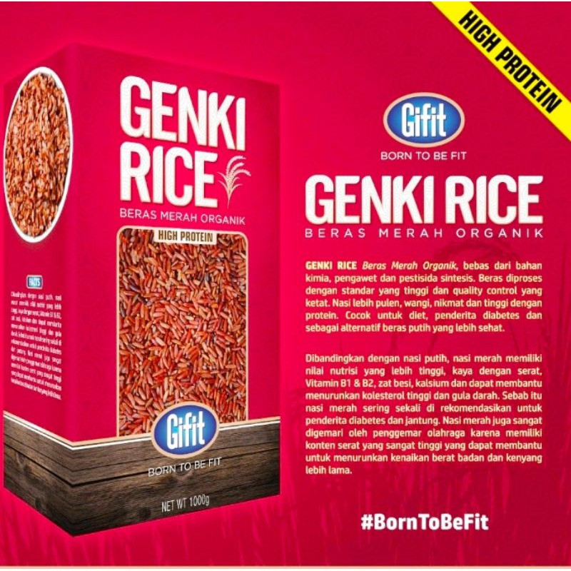 

Beras Merah Organik Genki Rice