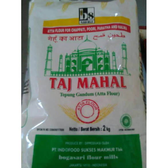 

TERMURAH Tepung Gandum (Atta Flour) 2 kg - Taj Mahal Kode 532