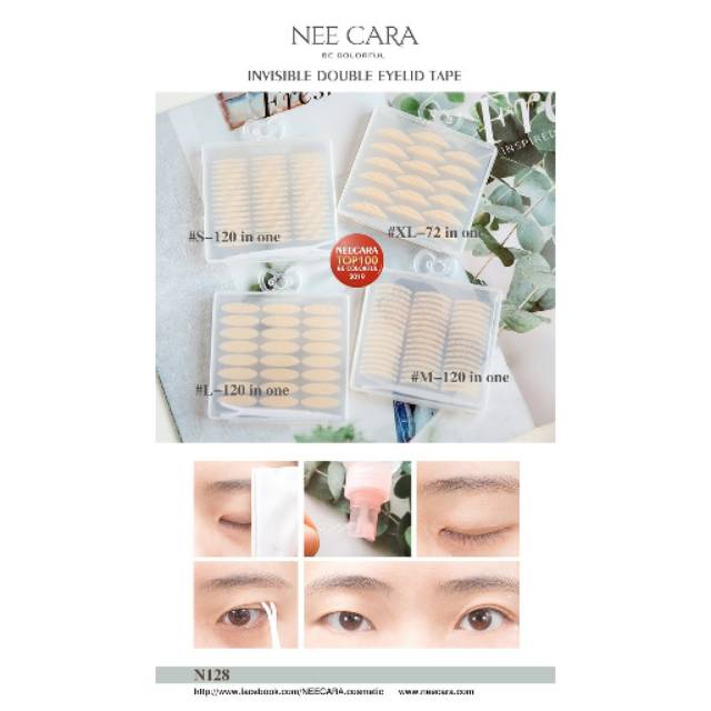 NEE CARA Invisible Double Eyelip Tape #N128 Thailand / Scott Mata / Water Activated Glue / Lace