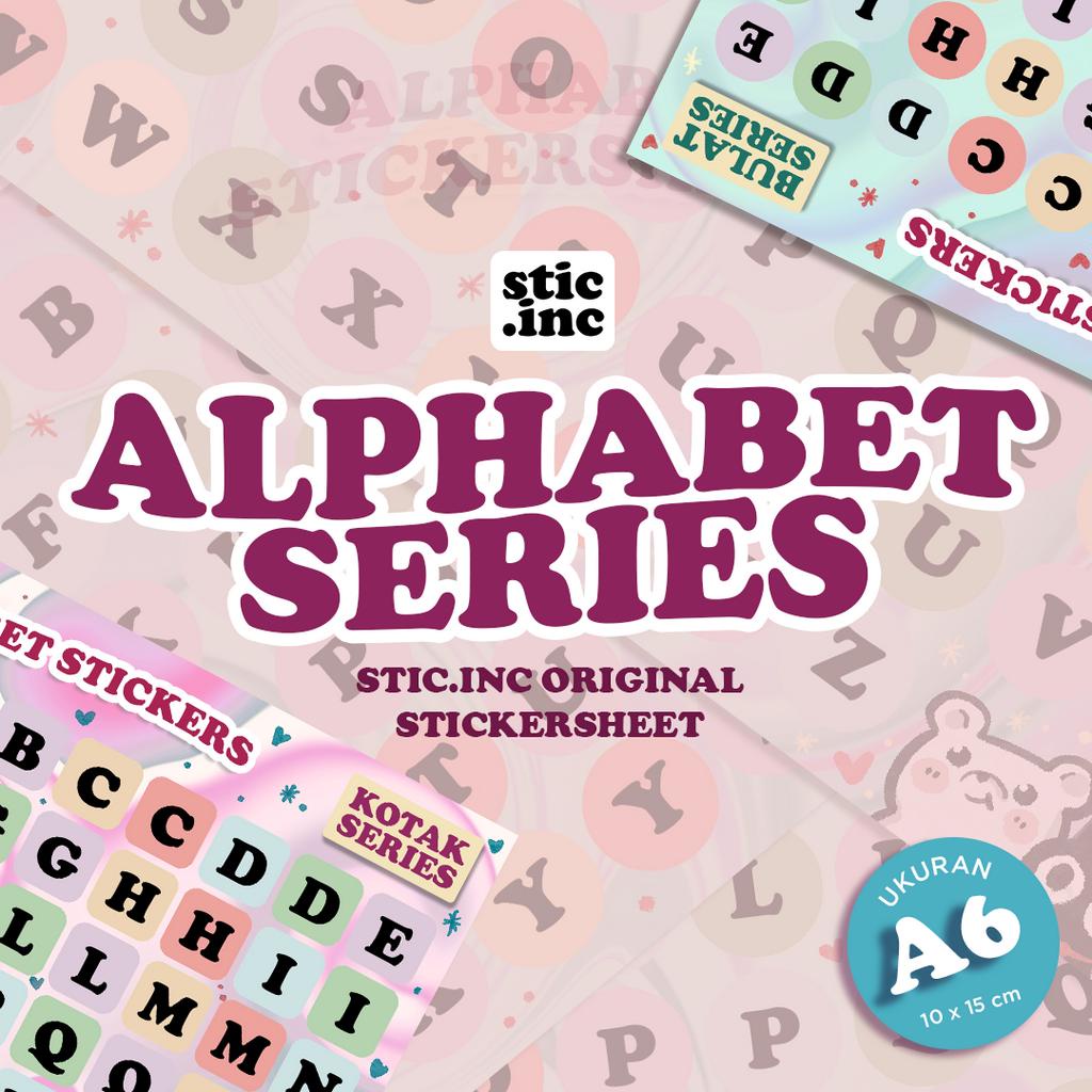 

Alphabet Stickers - Stic.Inc - Sticker Sheet A6 | Stiker Huruf