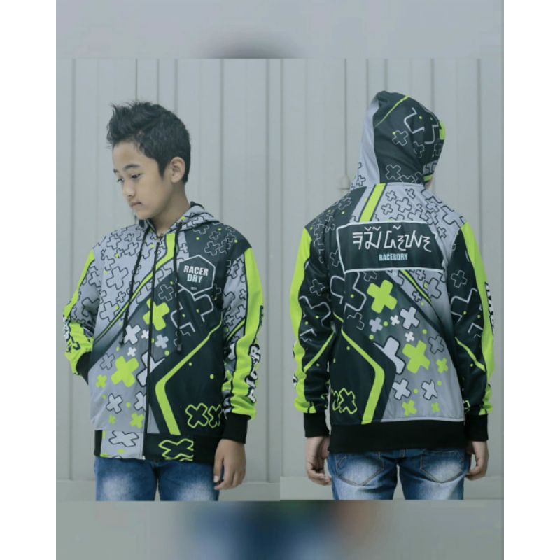 JAKET RACING HELL RACING START ANAK  UMUR 7 SAMPAI 12 TAHUN