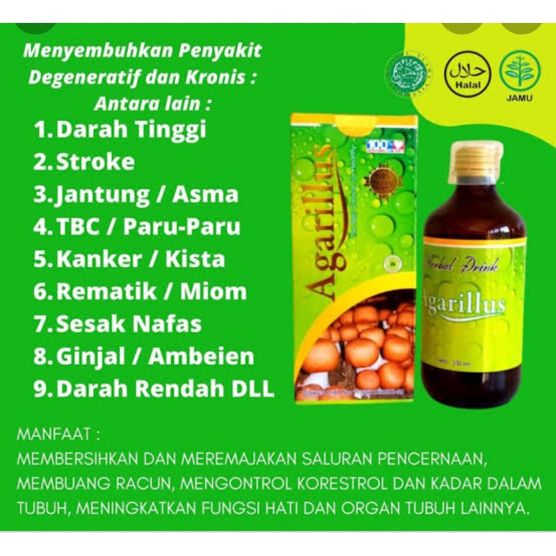 AGARILUS HERBAL DRINK HERBAL imunitas, diet yaitu membakar lemak, membersihkan racun, zat toksin.