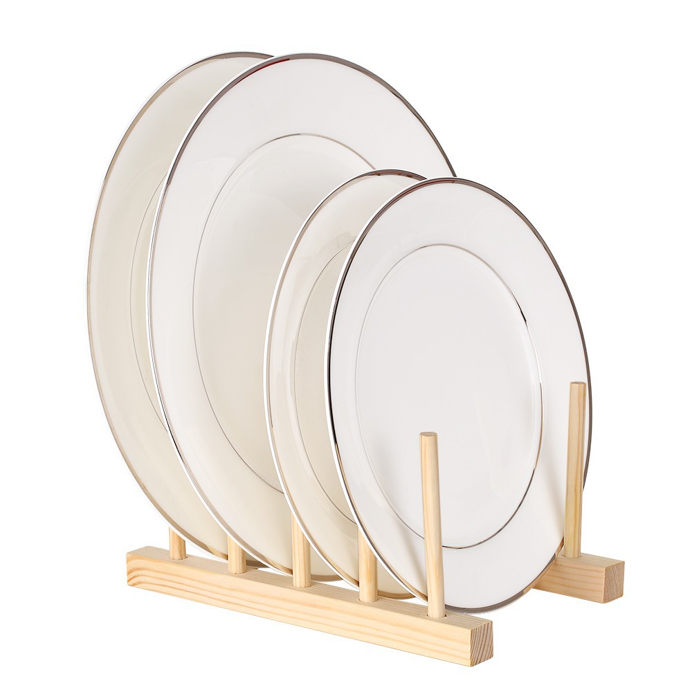 Multi Purpose Wooden Dish Rack Dishes Drying Drainer Storage Stand Holder Kitchen Cabinet Organizer For Dish Plate Bowl Cup Pot Lid Book Shopee Indonesia