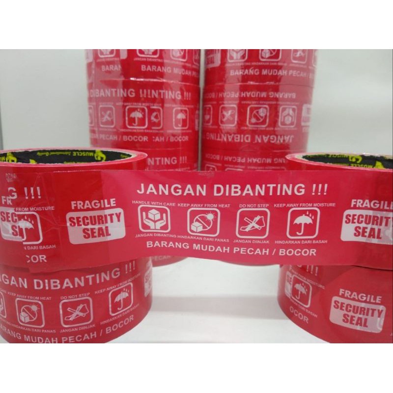 

LAKBAN FRAGILE MERAH JANGAN DI BANTING 48MM x 100YARD FULL KUALITAS