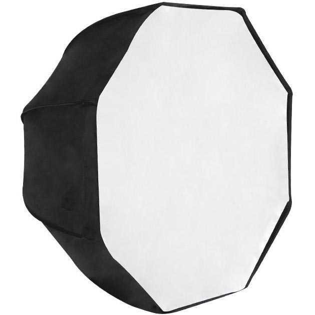 TaffSTUDIO Payung Octagon Softbox Flash Speedlight 80CM - LD-TZ207 [Hitam Silver]