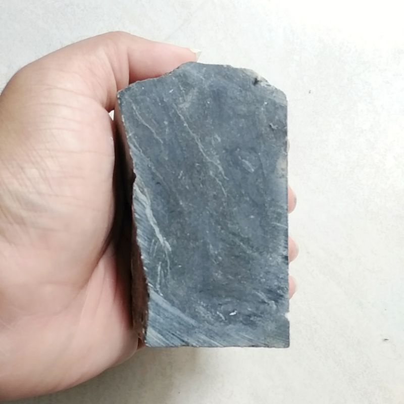 Rough / Bahan Batu Natural Giok Black Jade / Serpentine Aceh 01