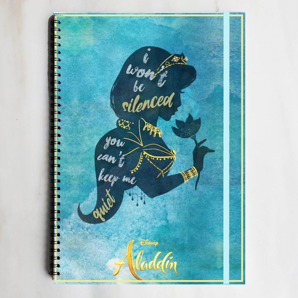 

[DISNEY] SPEECHLESS PRINCESS JASMINE ALADDIN SONG Notebook Diary Journal Office School Buku Tulis