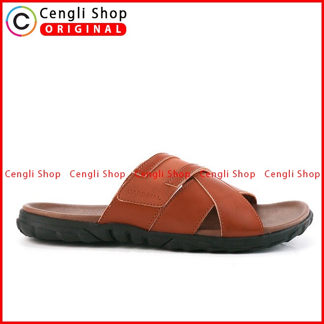 SANDAL SLIDE PRIA CARDINAL ORIGINAL CASUAL TERBARU COKLAT CA06