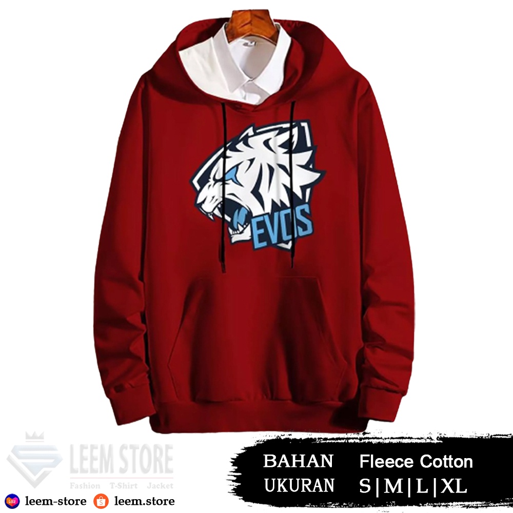 Jaket Hoodie EVOS Mobile Legends Maroon Anak dan Dewasa / EVOS ML Esport / Jaket Gaming ML