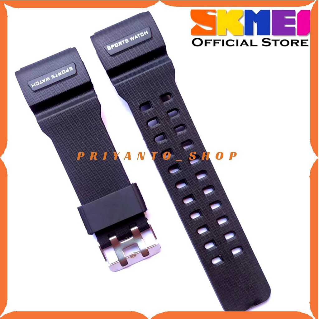 Strap tali jam tangan Skmei 1358 SKMEI 1358 Hitam list Putih