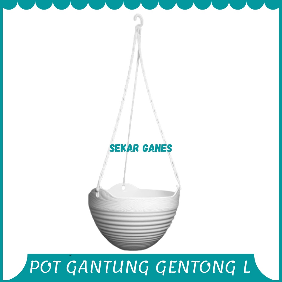 Pot Gantung 20 Putih