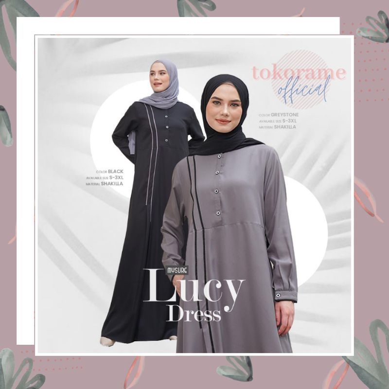 Baju Gamis Muslim Wanita Busana Muslimah Remaja Terbaru Lucy Dress Original Mysure