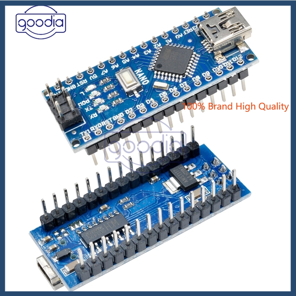 Kontroler Mikro Ch340G Driver 16mhz Arduino Nano V3.0 Mini Usb Atmega328P-Au Untuk Arduino