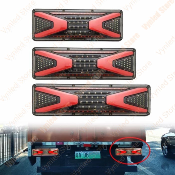 Stoplamp mobil truk lampu LED rem canter stop lamp transfomer 12 24 VOLT