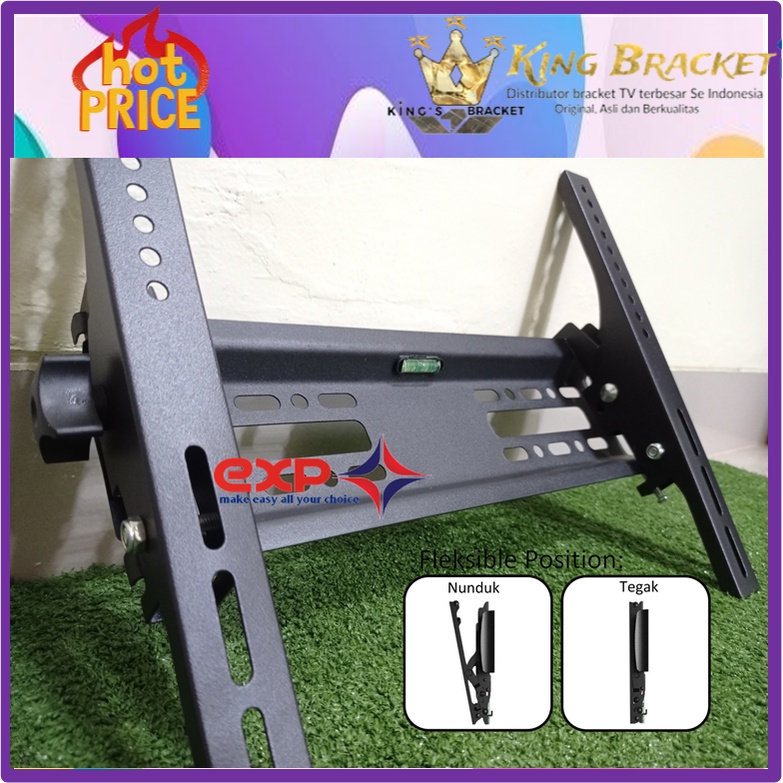 Bracket TV HISENSE 21&quot; s/d 43&quot; waterpass GARANSI 100% COCOK!!! IMPORT QUALITY