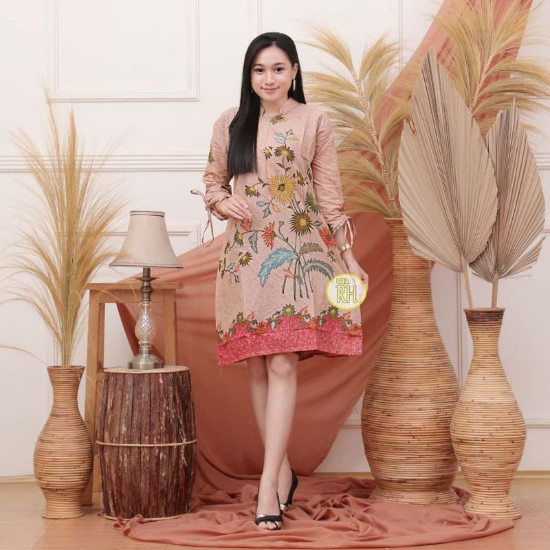 0Shanaya Batik Tunik Tenun Kombinasi Toyobo Tenun Original Batik Kerja Batik Wanita Resmi Batik Kond