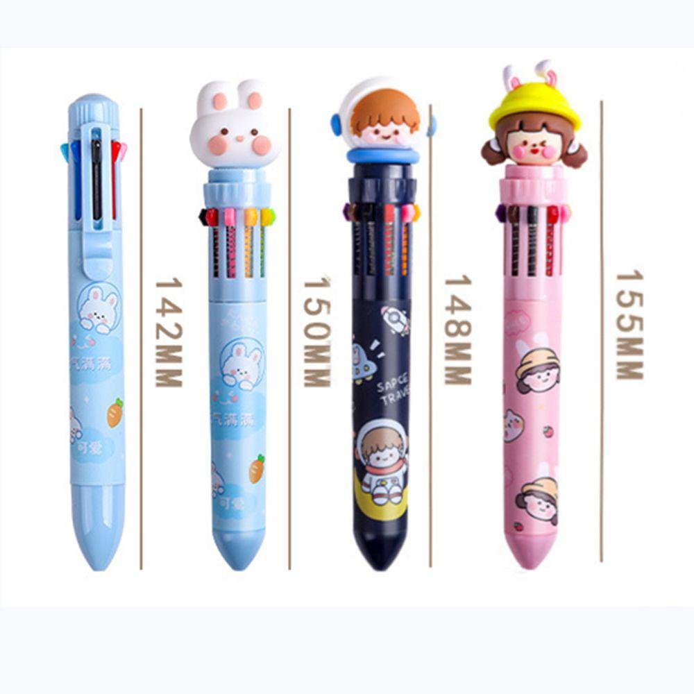 SOLIGHTER Cute Rollerball Pen Gift Oil pen Ballpoint Pen Stationery Set Colorful Refill All-in-one Press-type Learning Office Supplies Bear Multi-color pen