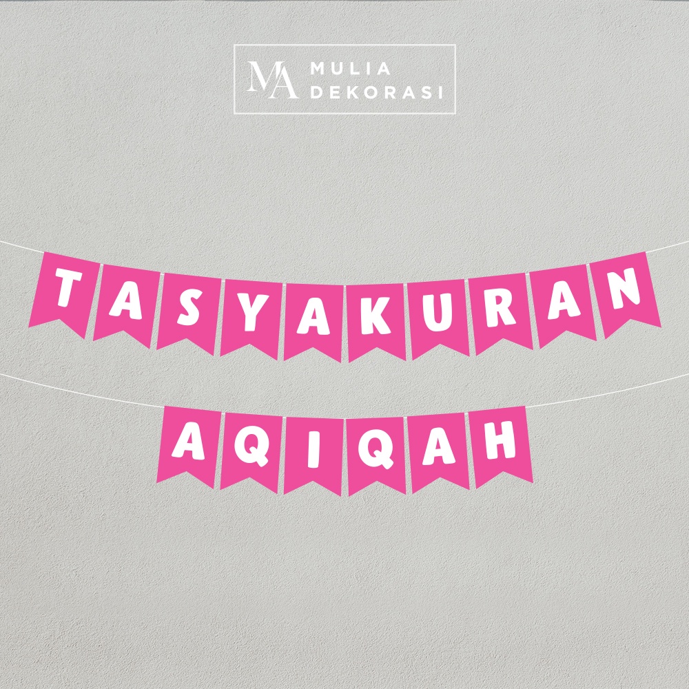 Bunting Flag Polos Dekorasi Gantung Banner Tedak Siten Tasyakuran 7 4 Bulanan Aqiqah