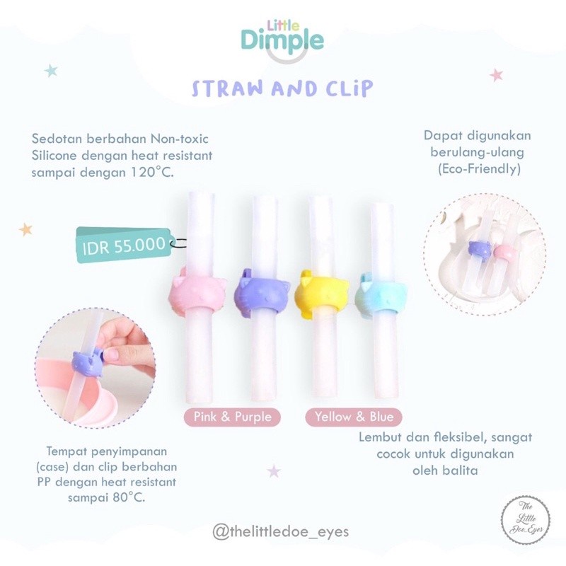 Little Dimple Straw and Clip