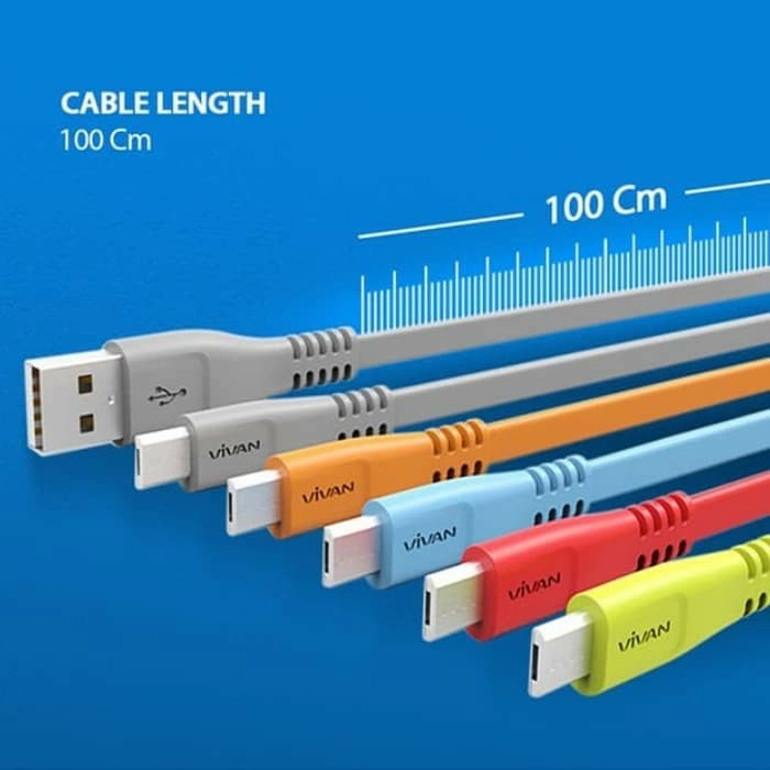 Kabel Data Vivan CSM100S Mikro Usb Original 1 TOPLES (40PCS)