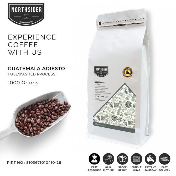 

Biji Kopi Arabika Guatemala Adiesto Washed - 1Kg Northsider Coffee -Diskon Sd 50%