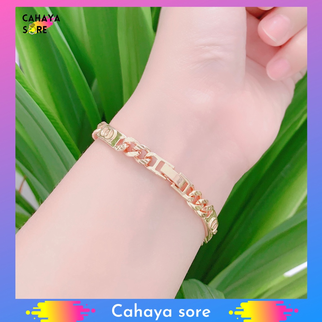 Gelang Xuping Gold Gelang Tangan Dewasa Rantai HC Cantik G59