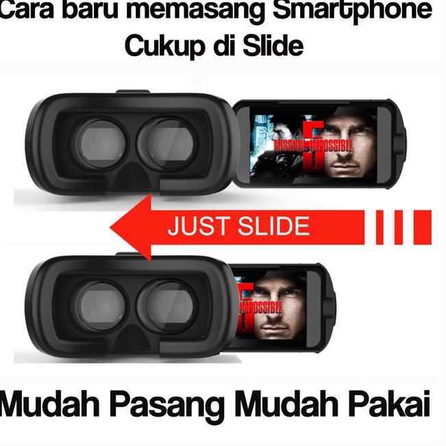 Harga Spesial.>568QF  VR BOX 2 | Virtual Reality Glasses / Kacamata 3D Cardboard 360 derajat
