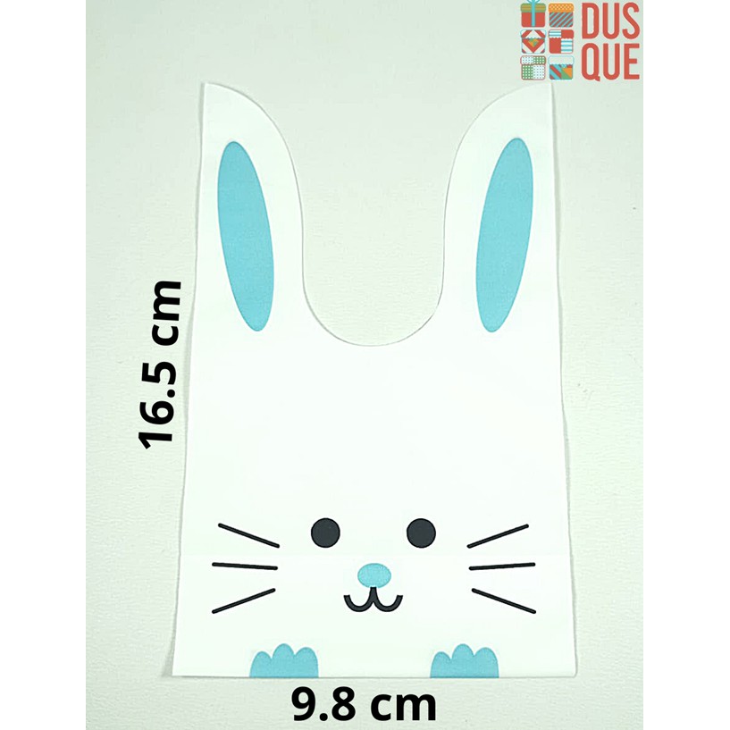 (5 PCS) PLASTIK PERMEN BENTUK TELINGA / BUNGKUS HAMPERS PERMEN / PLASTIK COOKIES IKAT KELINCI