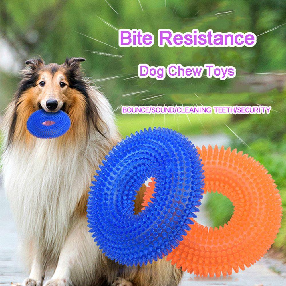 Mainan SOLIGHTER Anjing Mengunyah Tahan Lama Interaktif TPR Puppy Chew Ball