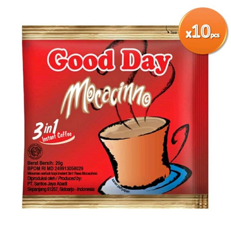 GOOD DAY MOCACINNO 20gr Isi 10 Sachet