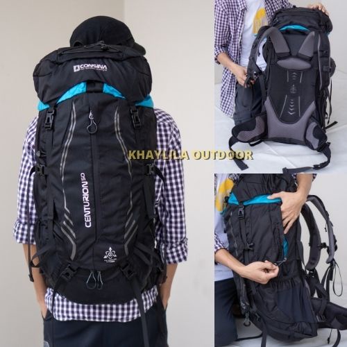 TAS RANSEL GUNUNG CARRIER CONSINA CENTURION 55 LITER ORIGINAL HIKING OUTDOOR