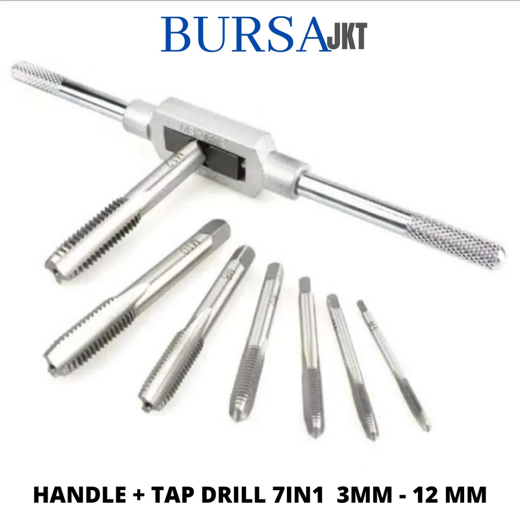 HAND TAP TAB DIE SNEI PEMBUAT PERBAIKAN ULIR MUR BAUT DRAT SLEK M5 - M12 MATA BOR