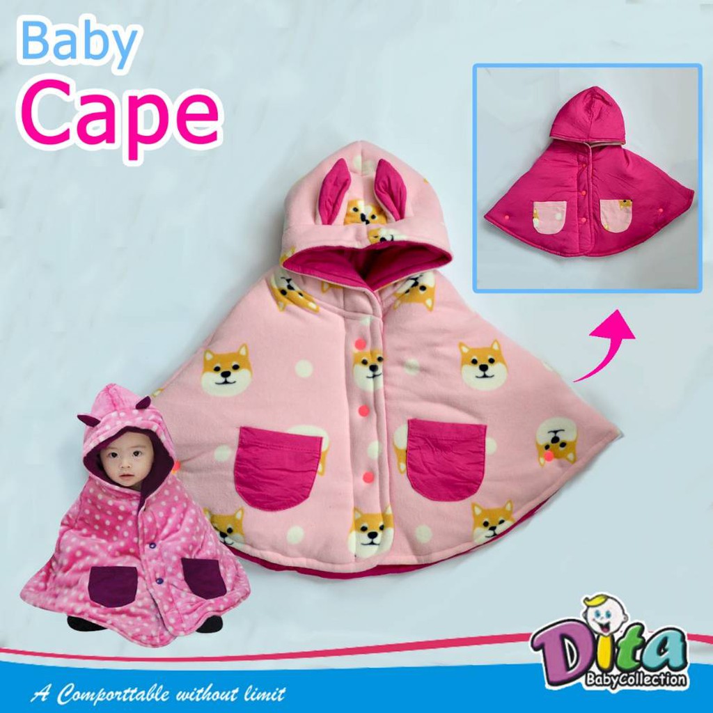 Baby Cape Dita selimut bayi babycape jaket bayi jaket bolak balik  jaket selimut