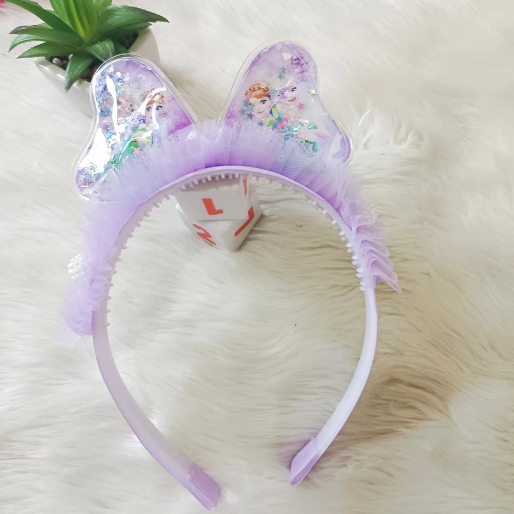 (Hello Girl)B39 Bando Anak Bando Gambar Frozen Love Import