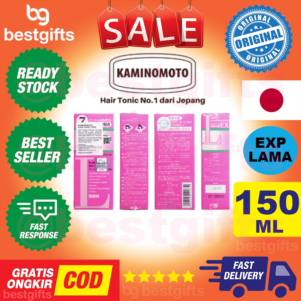 KAMINOMOTO LADIES EX HAIR GROWTH ACCELERATOR TONIC PINK TONIK RAMBUT WANITA SERUM BPOM 150ML 150 ML