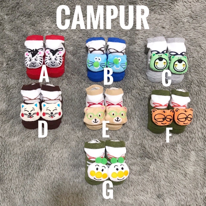 Kaos Kaki Bayi MAMIMU Boneka Cute BANYAK MOTIF