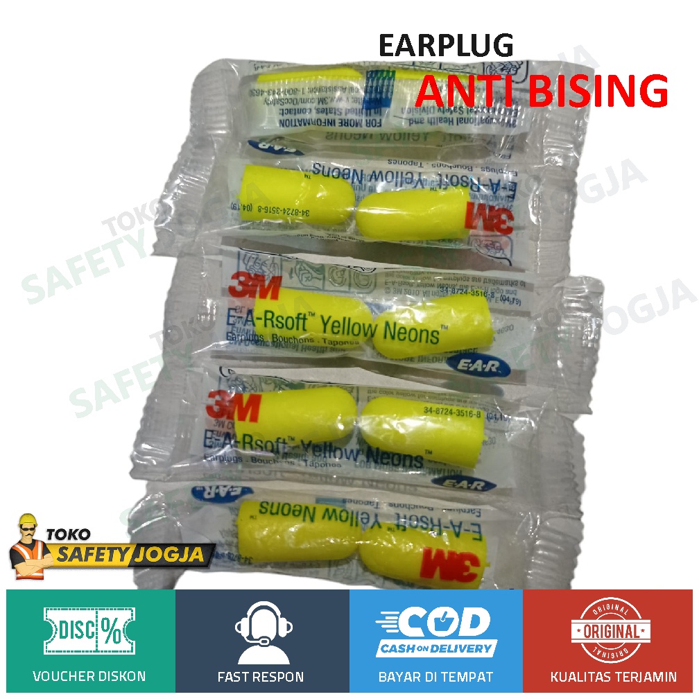 EARPLUG 3M EARPLUGS PENYUMBAT TELINGA ANTI BISING