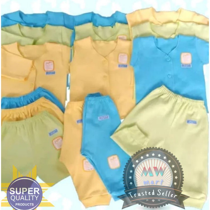 Paket 15pcs Baju dan celana bayi Newborn jingle warna murah