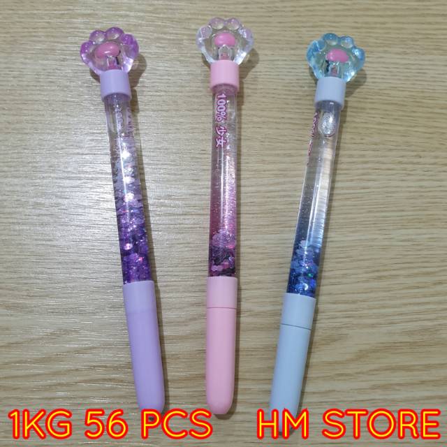 

Glitter Pen Cat Paw Pena Glitter Cat Paw Imut Lucu