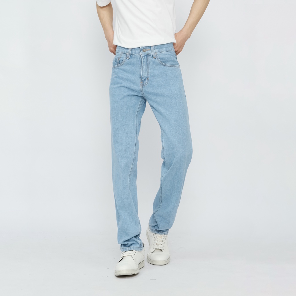 Fathco - Celana Jeans Reguler Basic Bluebleach