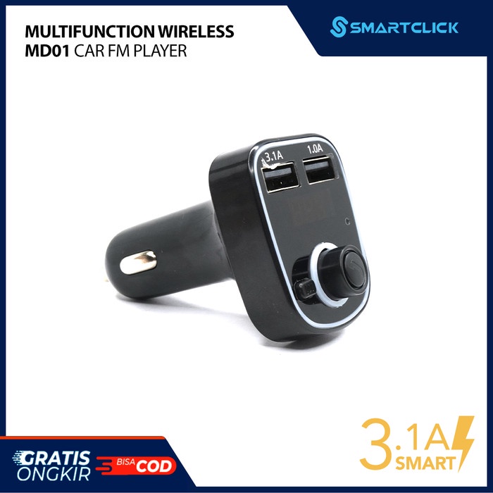 Modulator Car FM Player Multifunction Wireless 3.1A 2USB Charger MD01