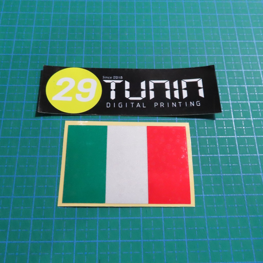 

Cutting Sticker Stiker Bendera Itali Italia Italya