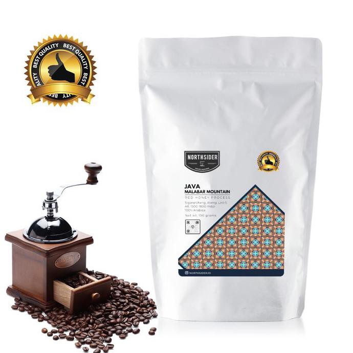 

(((Bisa Bayar Di Tempat))) Biji Kopi Arabika Java Malabar Red Honey - 100Gr Northsider Coffee - Biji