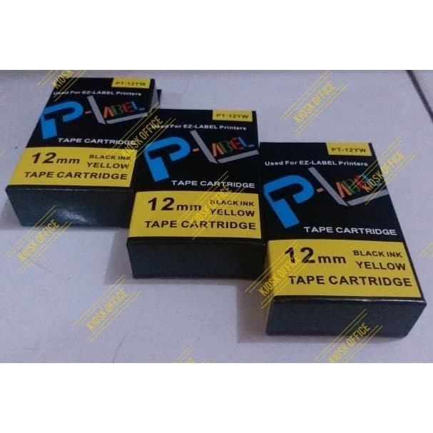 

TERLARIS !!! Pita Label Tape Printer Casio 12mm Warna Kuning