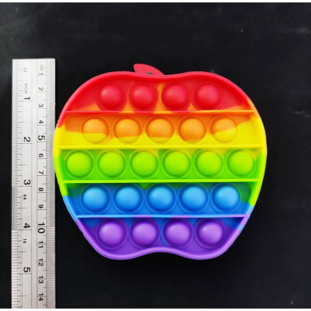 Tas Pop It Motif UNICORN / Mainan pop it murah popit Pop Its Square rainbow multicolor Fidget Toy Push bubble Penghilang Stres-APEL